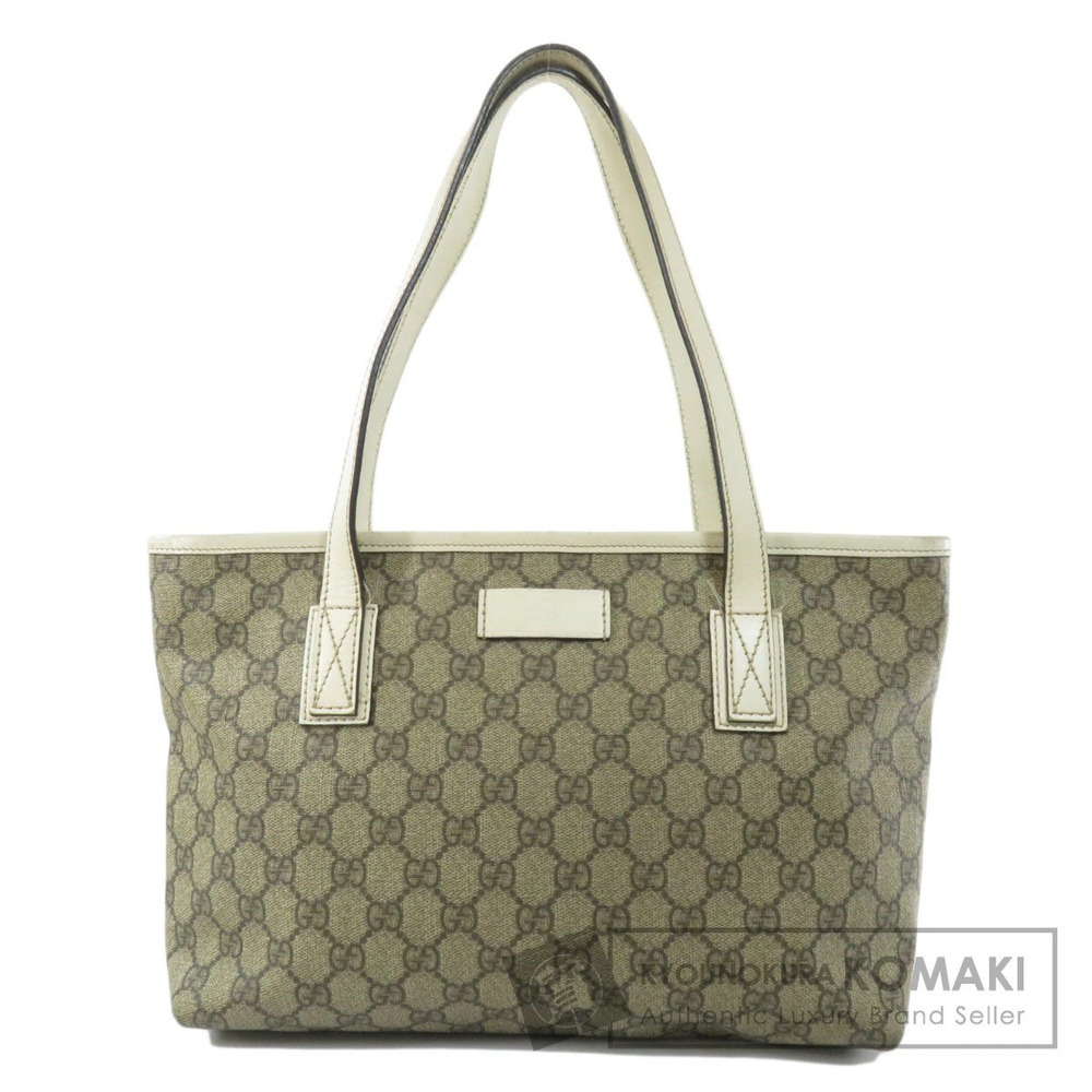 Gucci GG Supreme Joy tote beige monogram white leather